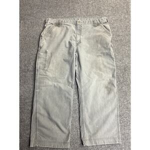 Carhartt Men 42x30 Gray Carpenter Dungaree Fit B151 FAT Pants